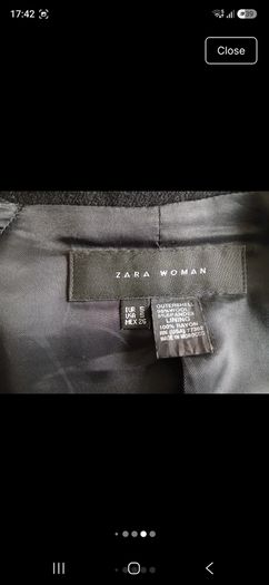 Zara wool jacket black Small