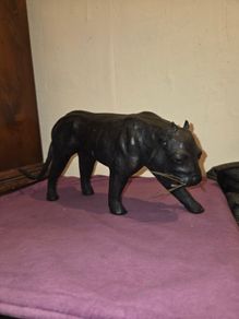 Vintage leather wrapped Panther