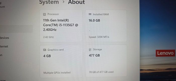 Lenovo workstation p14s g2 16gb 512