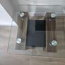 Glass & Wood Side tables x 2 Image 3