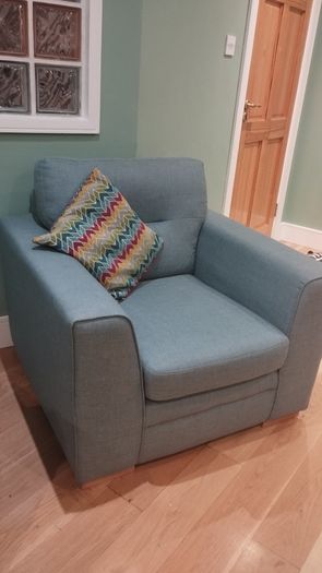 Teal Armchair with cushion