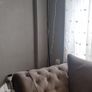 Black floor lamp with white uplighter shade Image 3