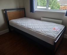 Single bed and mattress