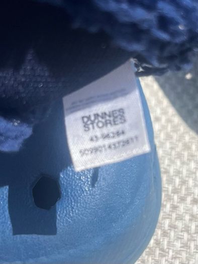 Blue Clogs with Removable Fuzzy Slipper Linings