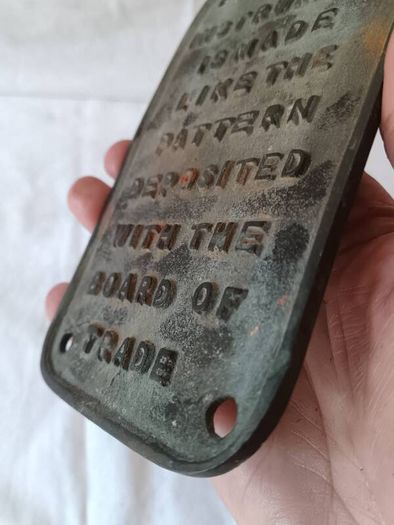 19th Century Bronze Machinery Placque