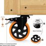 Caster Wheels, Heavy Duty 50mm Casters Set of 4, Locking Swivel Casters Wheels for Cart, Furniture and Workbench, Red Image 4