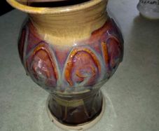 Lovely Kilkenny pottery vase hand painted