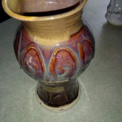 Lovely Kilkenny pottery vase hand painted