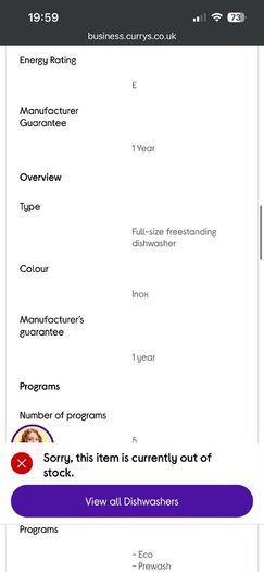 kenwood dishwasher