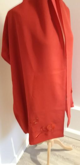 Red Embellished Beaded Wrap by John Rocha