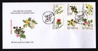 2011 Cyprus Flora - Local Plants and Fruits Commemorative Stamps Post Office First Day Cover (FDC)