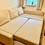 IKEA 3-Seater Sofa Bed with Storage Beige Image 7