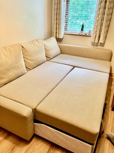 IKEA 3-Seater Sofa Bed with Storage Beige