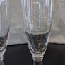 Pair Tall Etched Champagne Flutes Geometric Glass Toasting Glasses 25cm Image 2