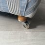 Stylish Upholstered Footstool, Ottoman on Castors Image 3