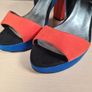 Womens GRAZIA  blue multi high heel shoes Size UK 6 EU 39 Image 9
