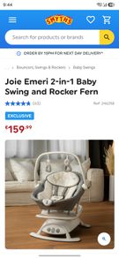 Joie Emeri 2-in-1 Baby Swing and Rocker Fern for salw