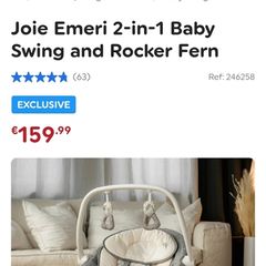 Joie Emeri 2-in-1 Baby Swing and Rocker Fern for salw