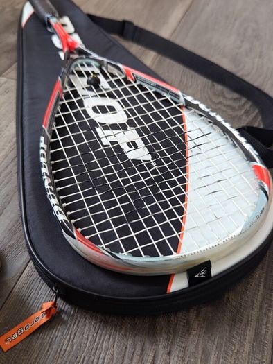 Dunlop Aerogel 4D Evolution Squash Racquet with Case & Balls