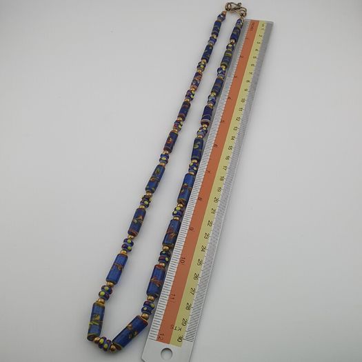 Vintage Venetian Style Floral Glass Beads Necklace