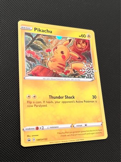 Pokemon Card Pikachu SWSH153 Snowflake Stamp Holiday Calendar Promo NM