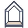Kids Bed Frame Grey Solid Pine Wood 80x160 cm Image 4