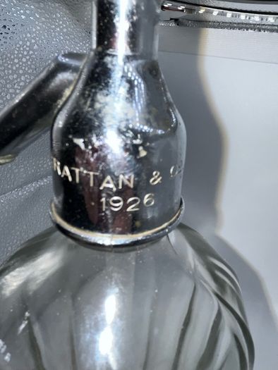 1926 Antique soda stream bottle Grattans Belfast