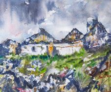 abandoned Ireland watercolour