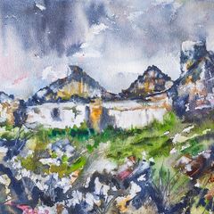 abandoned Ireland watercolour