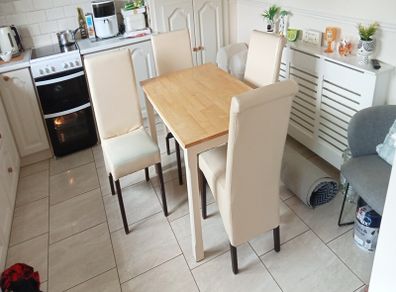 kitchen dining table and 4 chairs