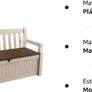 Garden Storage Bench 265L All Weather Resistant Image 5
