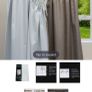 Thermal blackout lining curtain - white Image 4
