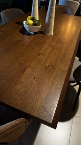 Smoked Oak Dining Table Brand New