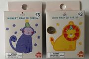 Age 3+ - 2 x Animal Shaped Puzzles - Monkey AND Lion | 100 Pieces