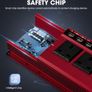 12V to 240V AC Car Converter, Power Inverter with 3.1A 4 USB 2 AC Sockets Dual Car Adapter, 2 LED Display, for Travel Camping RV Motorhomes Boat, Red Image 2