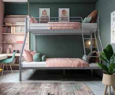 Grey Double Metal Bunk Bed 219 Free Delivery
