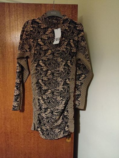 Zara roll neck dress