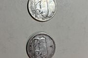 Pair 1928 Eire Free State 1 shilling