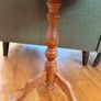 Italian Style Marquetry Pedestal Side Table Image 2
