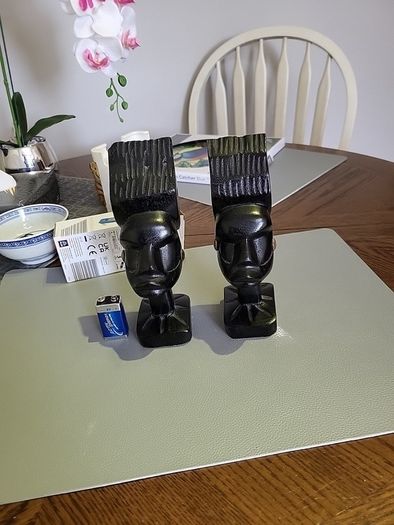 African book ends handcarved