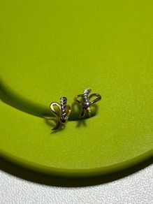 Small 9ct Gold Bow Earrings