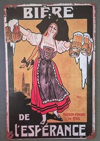 Vintage Style metal  sign, vintage beer advertisement.