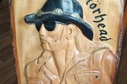 Beautiful Large Handcrafted Woodcarving Ian Lemmy Kilmister, Motorhead