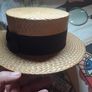 Vintage GA Dunn Boater Straw Hat. Image 9
