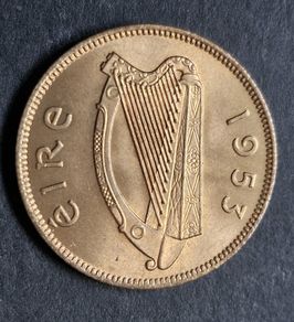 Ireland Excellent 1953 Half Penny Coin