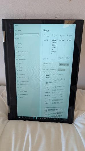 Lenovo Thinkpad Yoga X1 Laptop/Tablet, i7, 16Gb, 477GB SSD