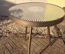 Gold table mirror top