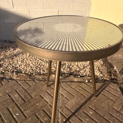 Gold table mirror top