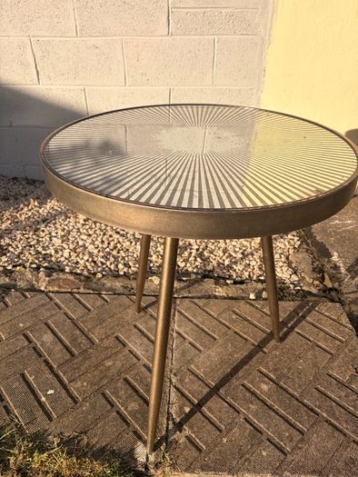 Gold table mirror top