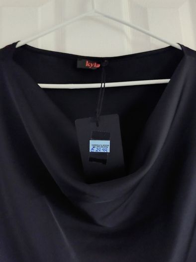 BNWT Black One Size Cowl Neck Top